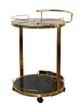 Round Glass & Marble Bar Cart | Drinks Trolley