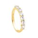 Sterling Silver Gold Plated CZ Dress Ring