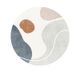 DS BS Modern Abstract Non-Shedding Area Round Rug Indigo-160cm