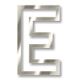 Silver acrylic mirror bunting letter E