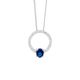 Open Circle Necklace With London Blue Topaz