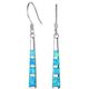 925 Sterling Silver Drop Earrings with Opal 