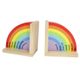 Te Reo/English Rainbow Wooden Bookends