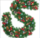 270CM Christmas Decoration Christmas Garland Party  Decoration  with Lights