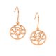 Rose Gold Plate Tree Of Life Earrings