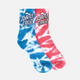 Santa Cruz Womens Cliff View Stack Socks - Blue Tie Dye