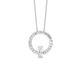 Sterling silver Circle Necklace with Cubic Zirconia