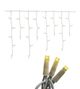 3m White Rubber Wire Extension Set Outdoor Connectable Waterproof Icicle Fairy Lights - Warm White