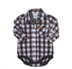 Baby Boys Dress Shirt Romper - Large Maroon Check