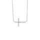 Sterling Silver Sideways Cross Necklace