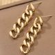 14K Gold Drop Chain Earrings 