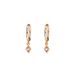 Sterling Silver Rose Gold Plate Huggie Earrings