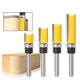 4Pcs Flush Trim Pattern Router Bit Set 1/4 Inch Shank Straight Flush Trim Tools